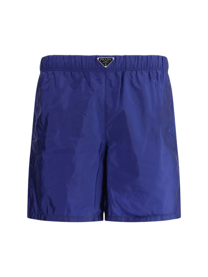 Costume Blu con Placchetta Prada