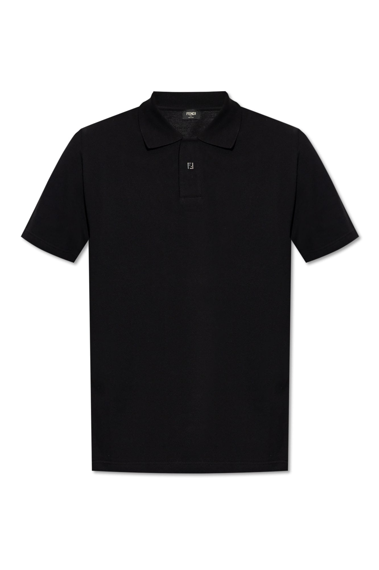 Polo Nera Logo Metallico FF Fintone Fendi