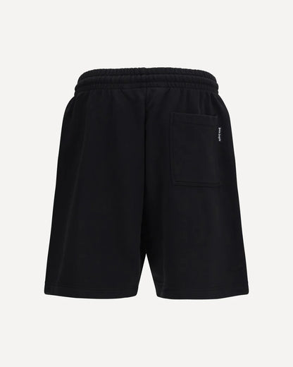 Shorts Nero Scritta Rossa Logo Palm Angels