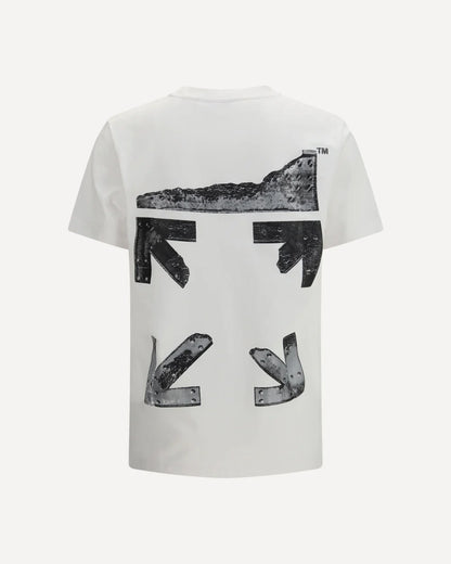 T-Shirt Bianca Metal Arrow Off White