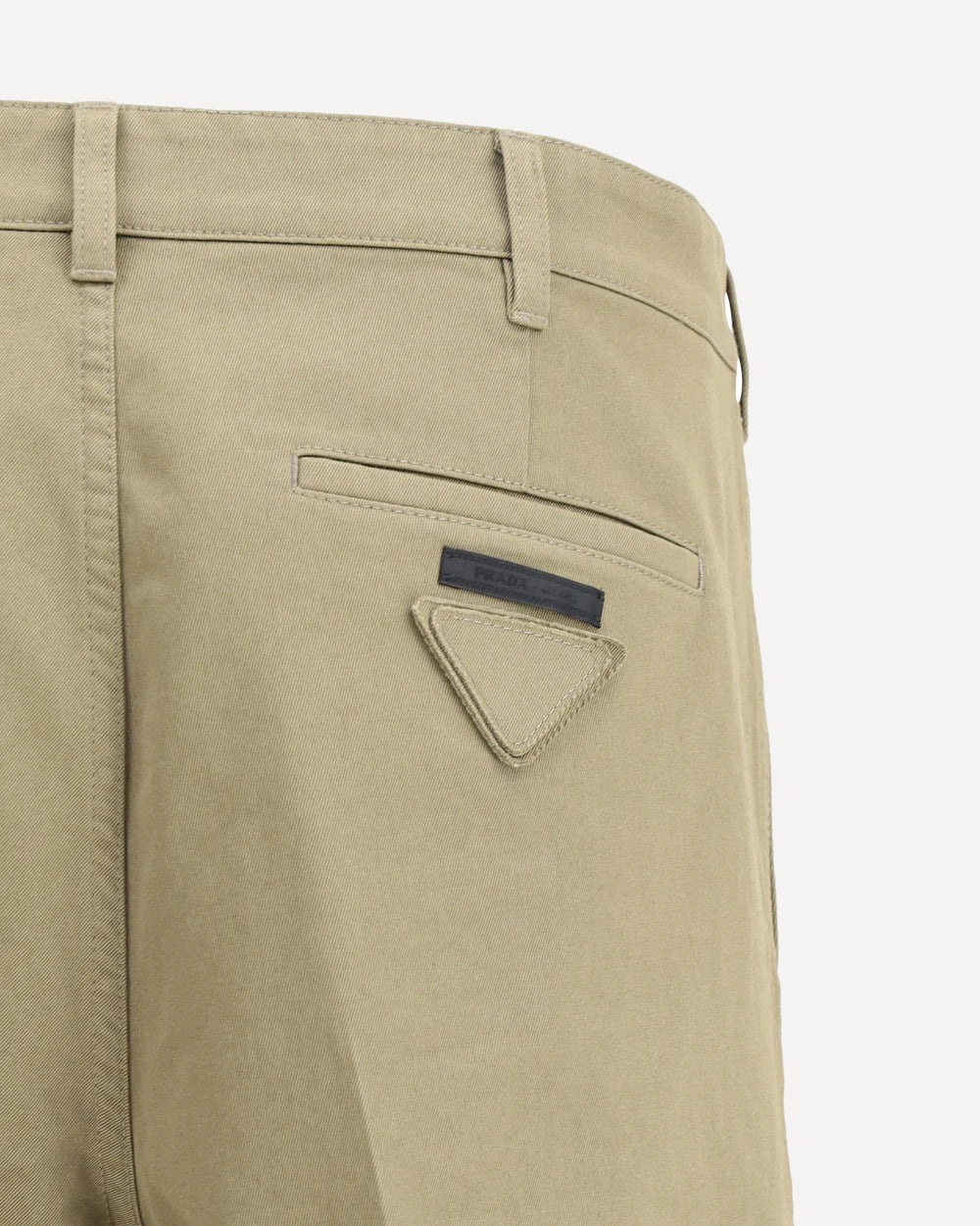 Pantaloni Chino Argilla Logo Retro Prada