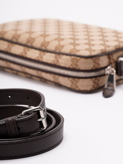 Borsa Beige Logo All Over GG con Tracolla Gucci