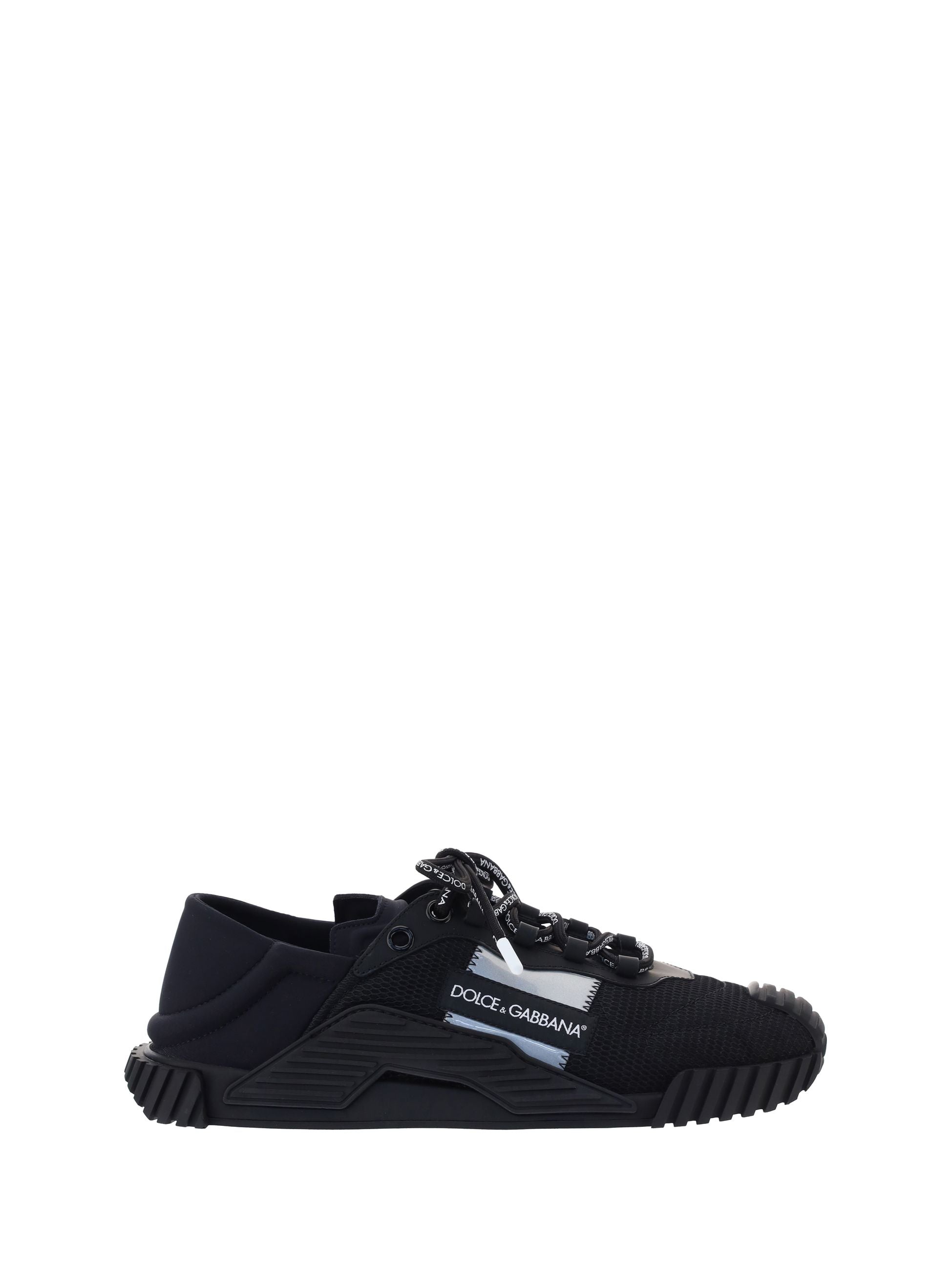 Sneakers Nera con Lacci Dolce e Gabbana