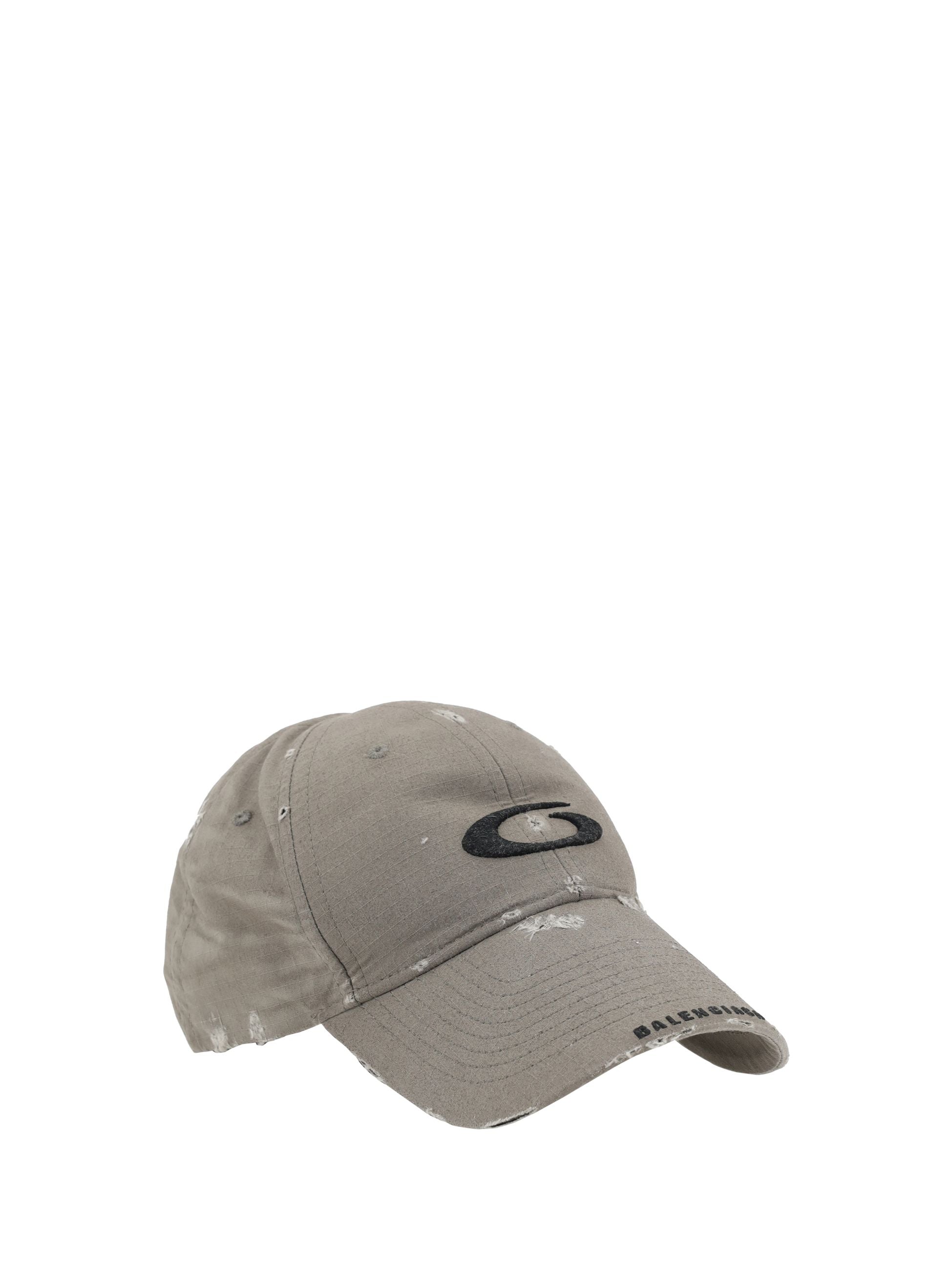 Cappello Grigio Destroyed Logo Balenciaga