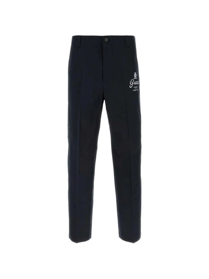 Pantalone Nero Logo Gamba Gucci