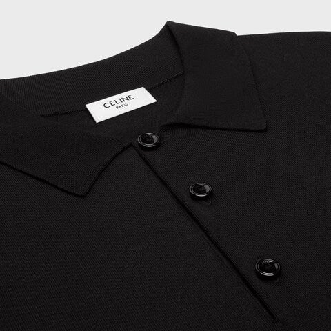 Polo Nera Triomphe Logo Celine