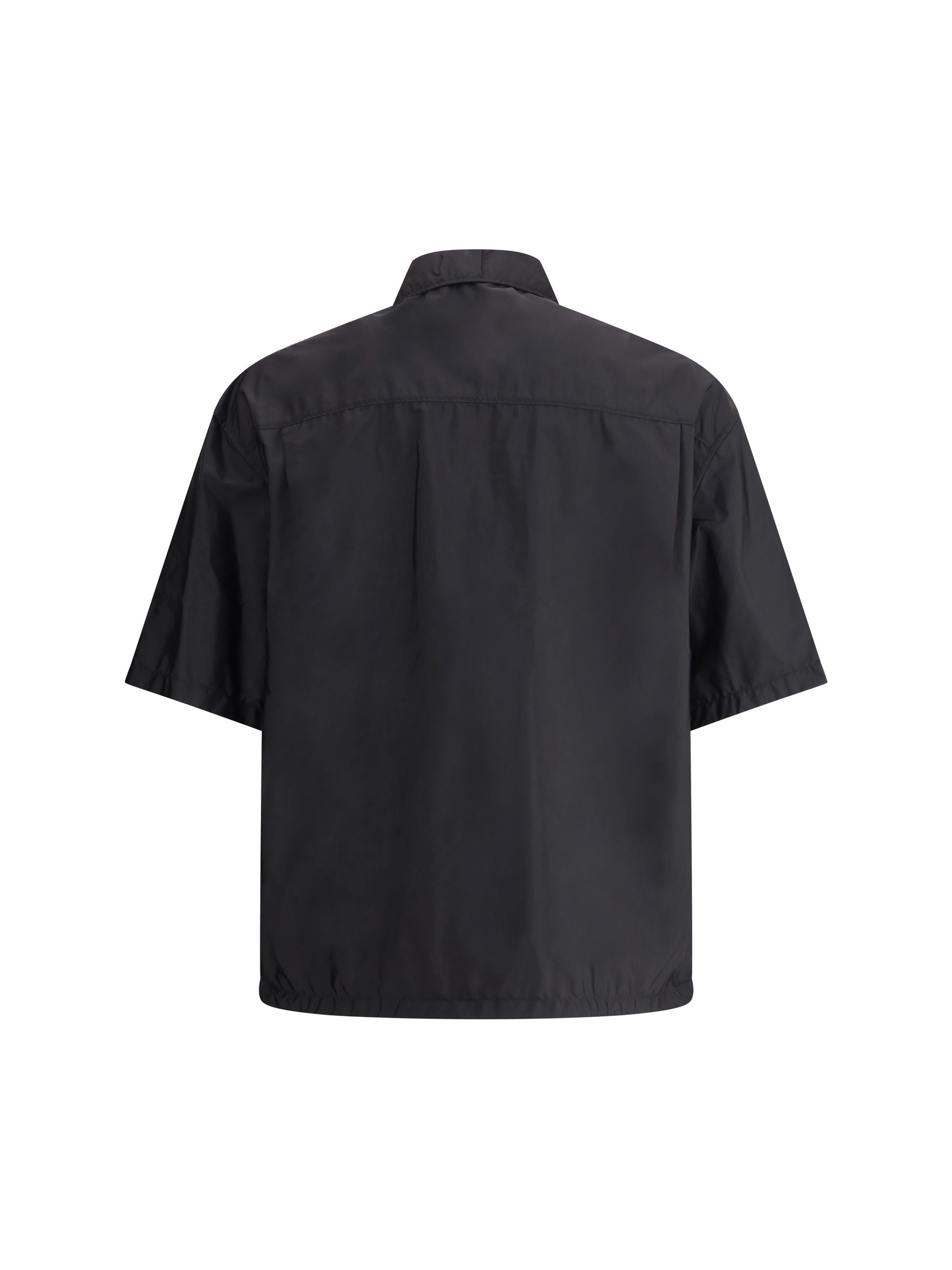 Camicia in Nylon Nera con Zip Prada