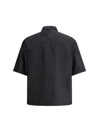 Camicia in Nylon Nera con Zip Prada