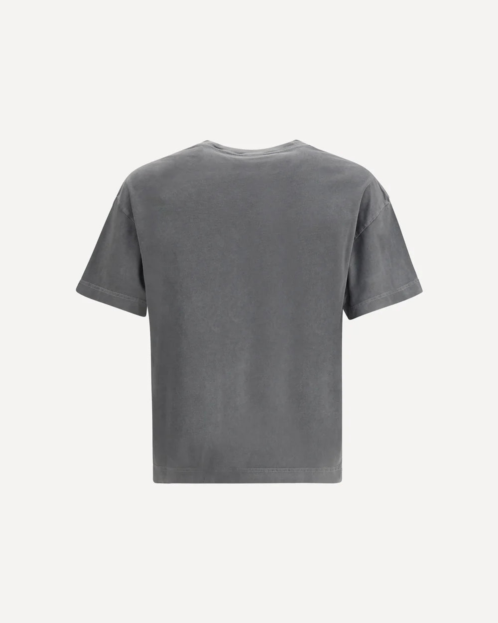 T-Shirt Grigia Scritta Collo Palm Angels