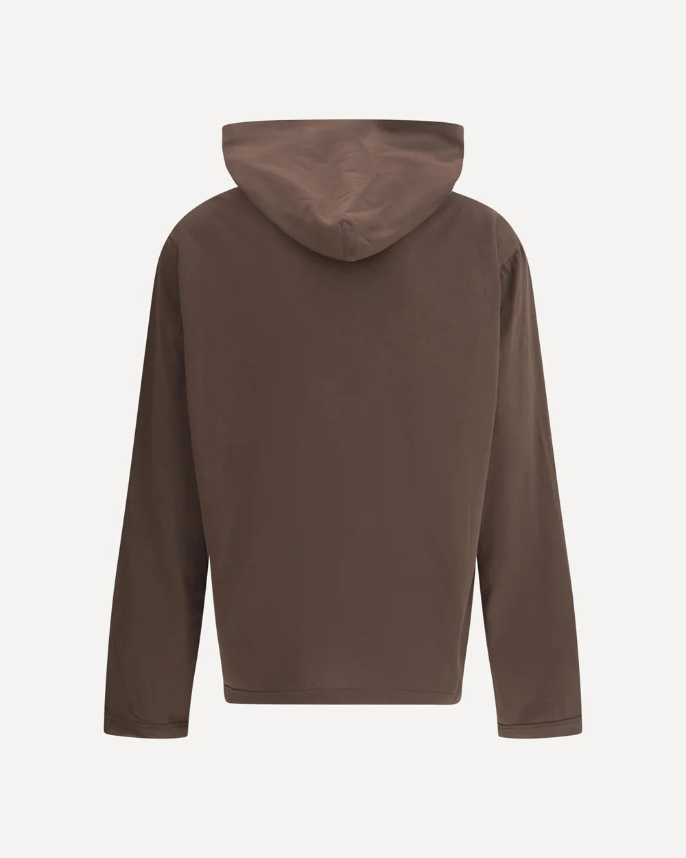 Felpa Sottile Marrone con Cappuccio Prada
