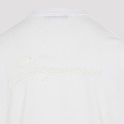 Maglia Bianca in Lana Scritta Retro Jacquemus