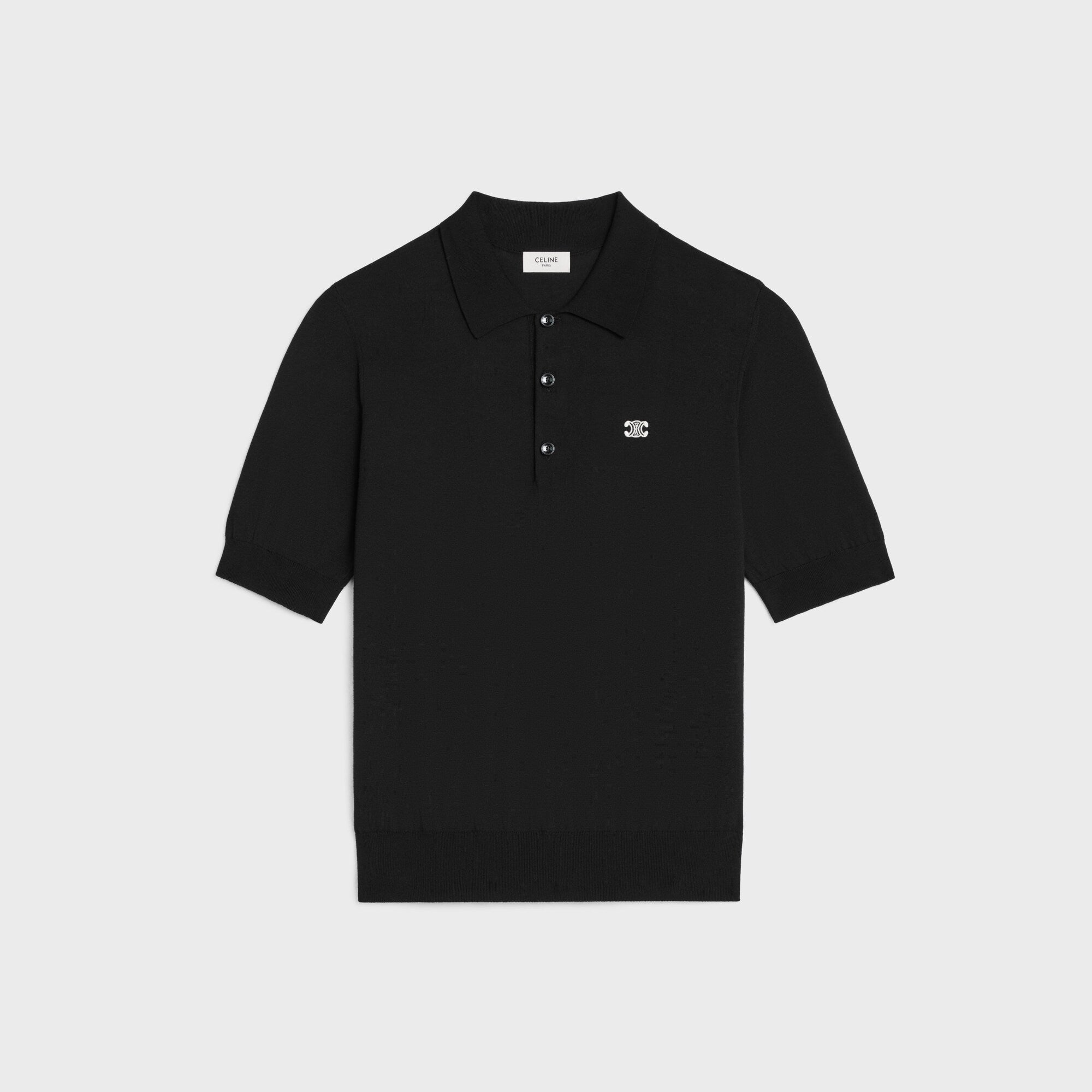 Polo Nera Triomphe Logo Celine