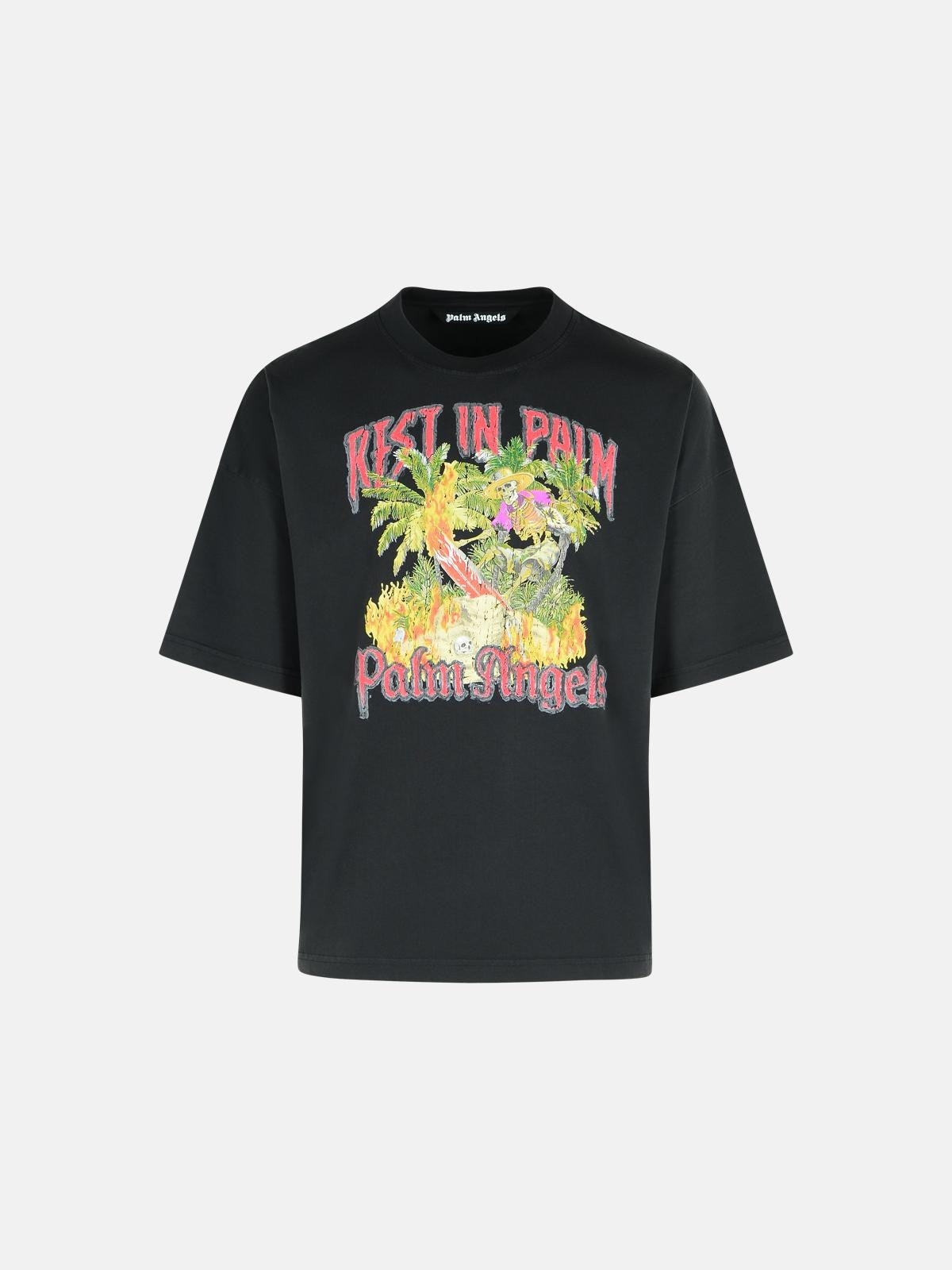 T-Shirt Rest in Palm Scritte Retro Palm Angels