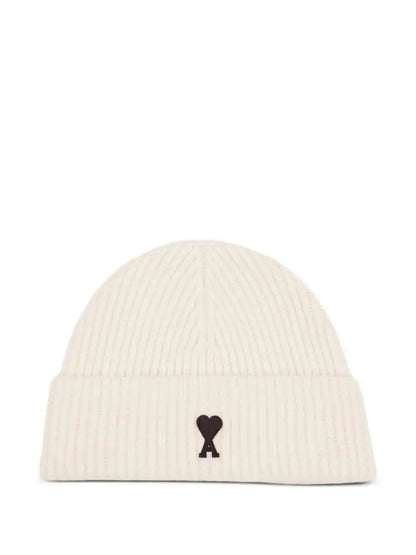 Cappello Bianco in Lana Cuore Nero Ami Paris