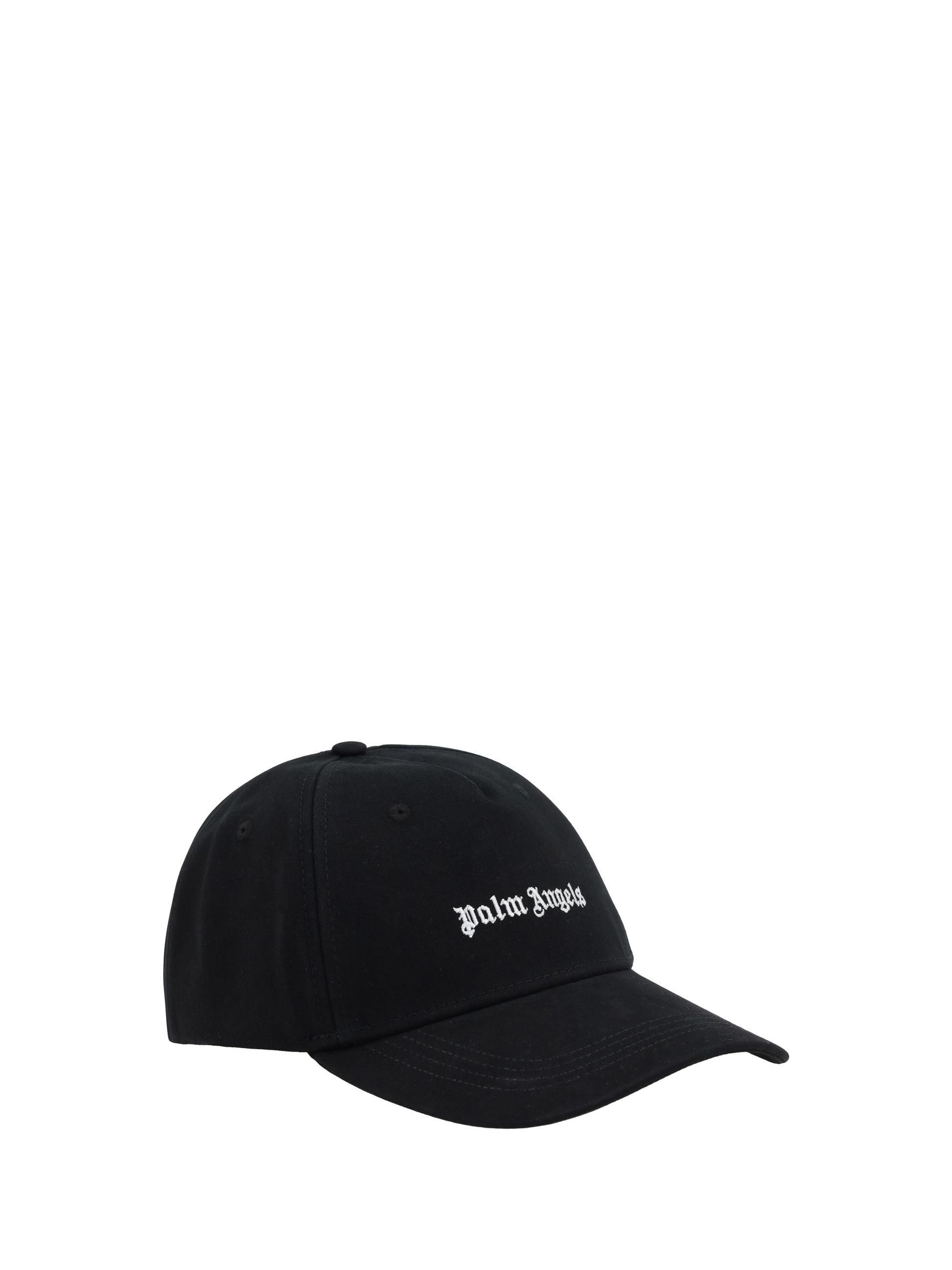 Cappello Nero con Scritta Logo Palm Angels