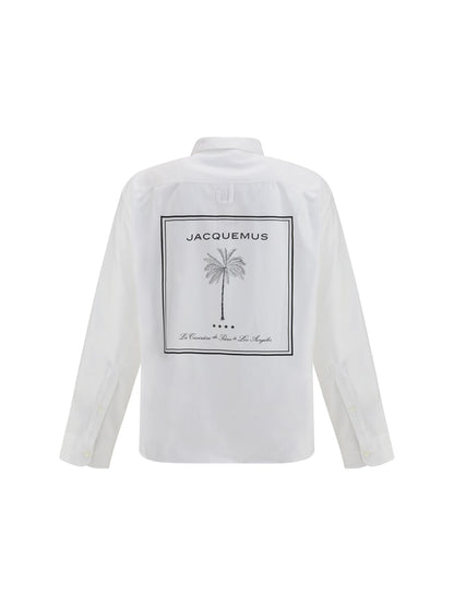 Camicia Bianca Stampa Retro Palma Jacquemus