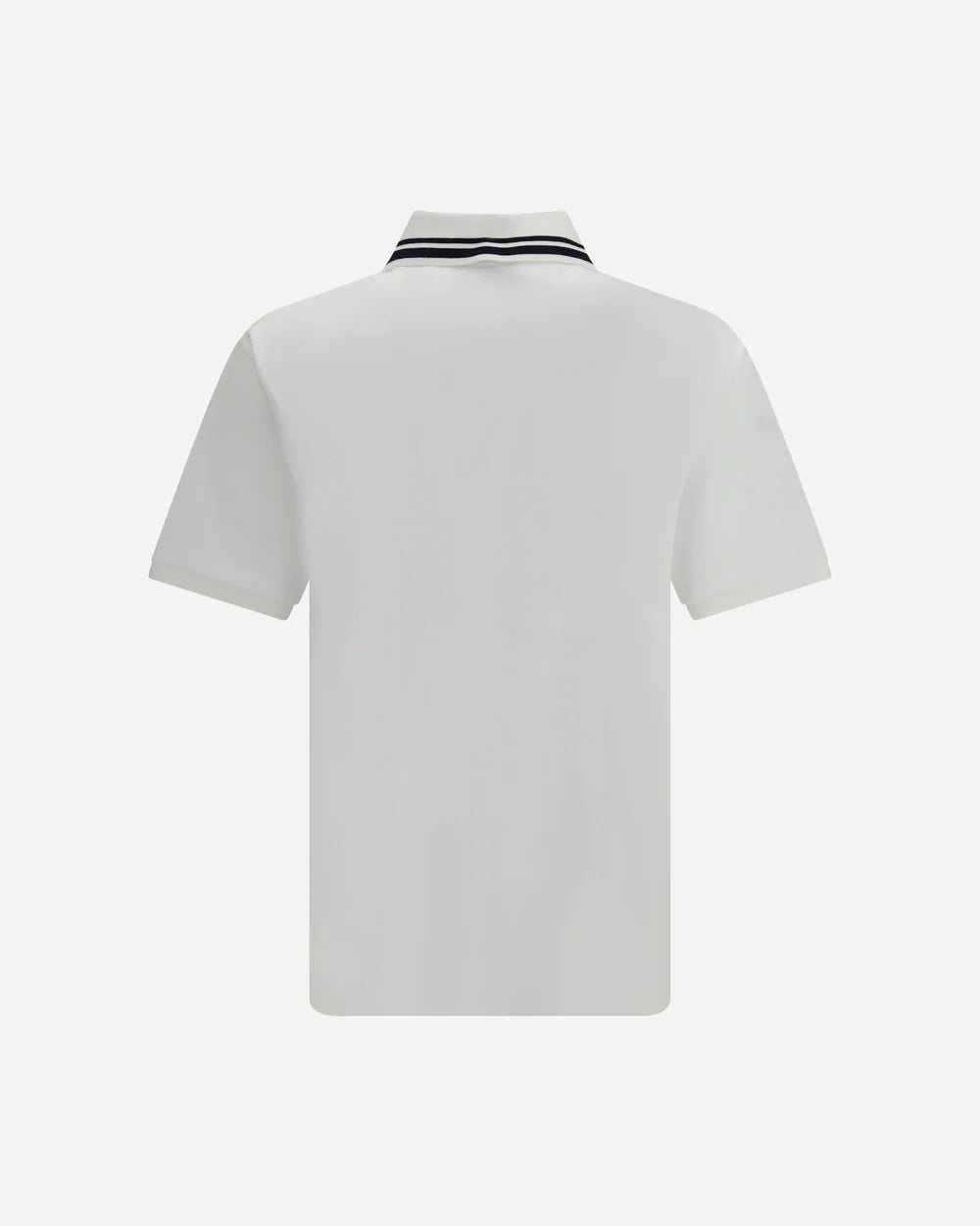 Polo Bianca Strisce e Scritta Logo Gucci