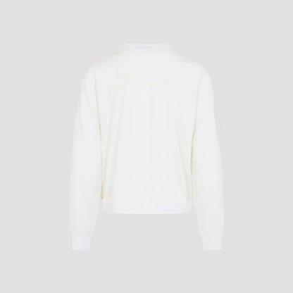 Maglia Bianca in Lana Scritta Retro Jacquemus