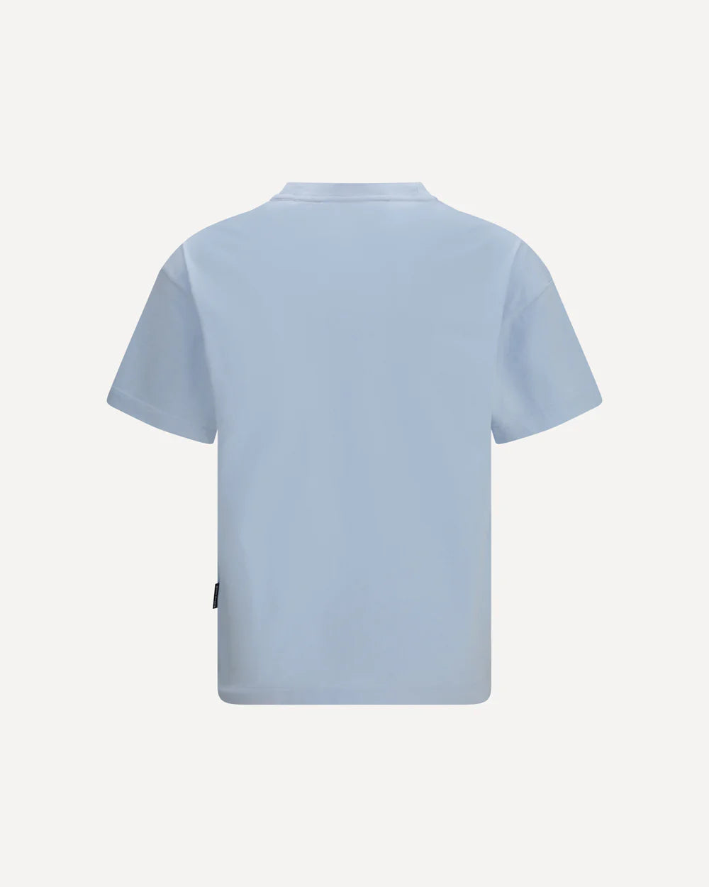 T-Shirt Azzurra Logo Scritta Collo Palm Angels