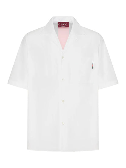 Camicia Disco Bowling Bianca Logo Retro Gucci