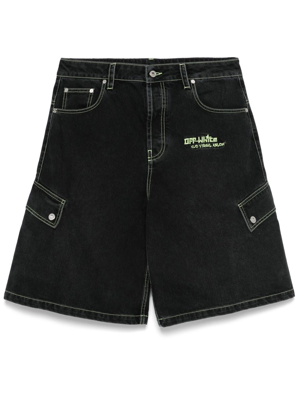 Shorts in Denim Tasconi Off-White