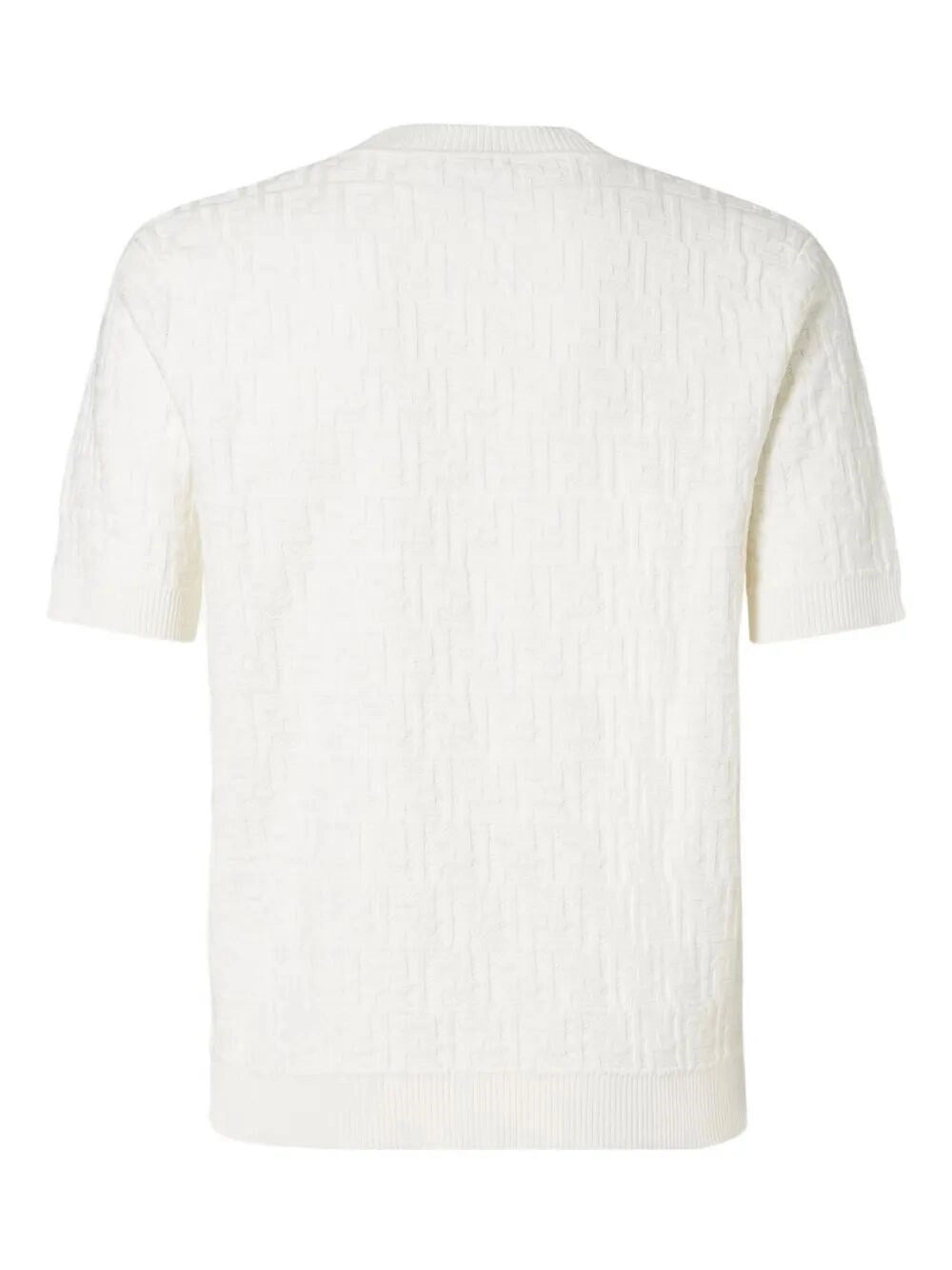 Maglia Bianca Logo FF All Over Fendi