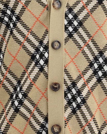 Cardigan Check Classic Burberry