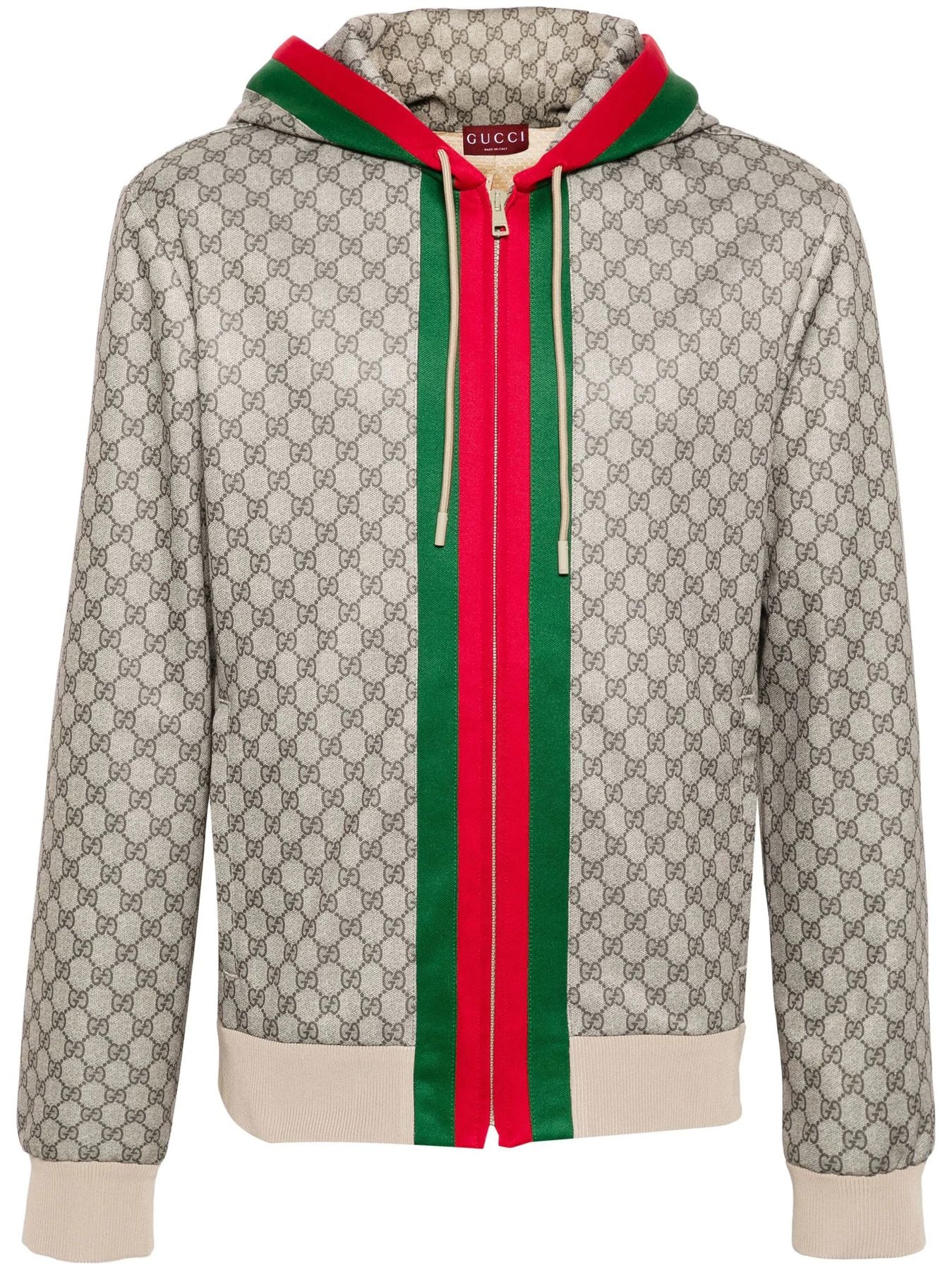 GIUBBINO LOGO ALL OVER E STRISCIA GUCCI