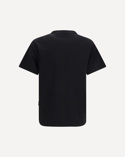 T-Shirt Nera Logo Collo Scritta Palm Angels