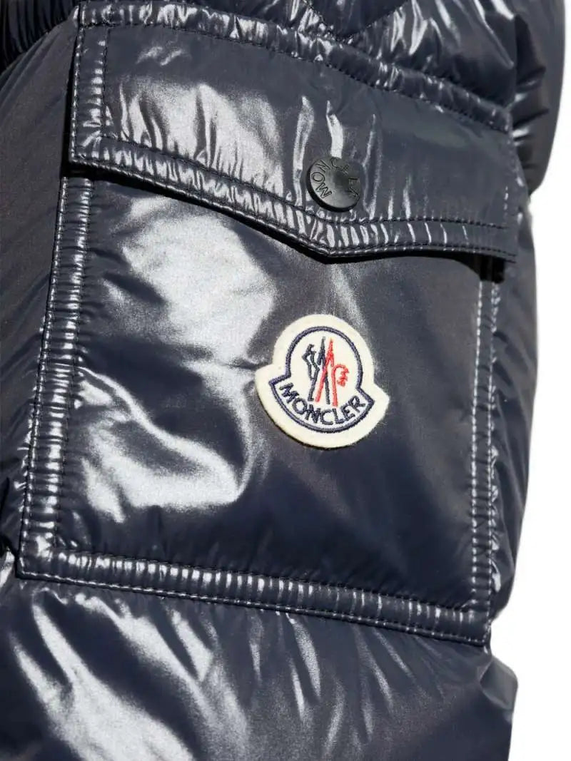Giubbino Blu Levitha Logo Braccio Moncler