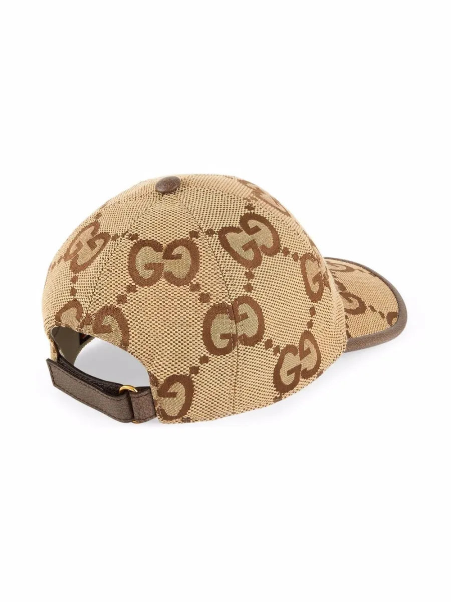 Cappello Beige Logo Grande All Over Gucci