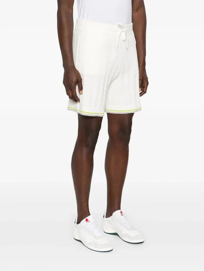 Shorts Bianco Bouclé Tennis Casablanca