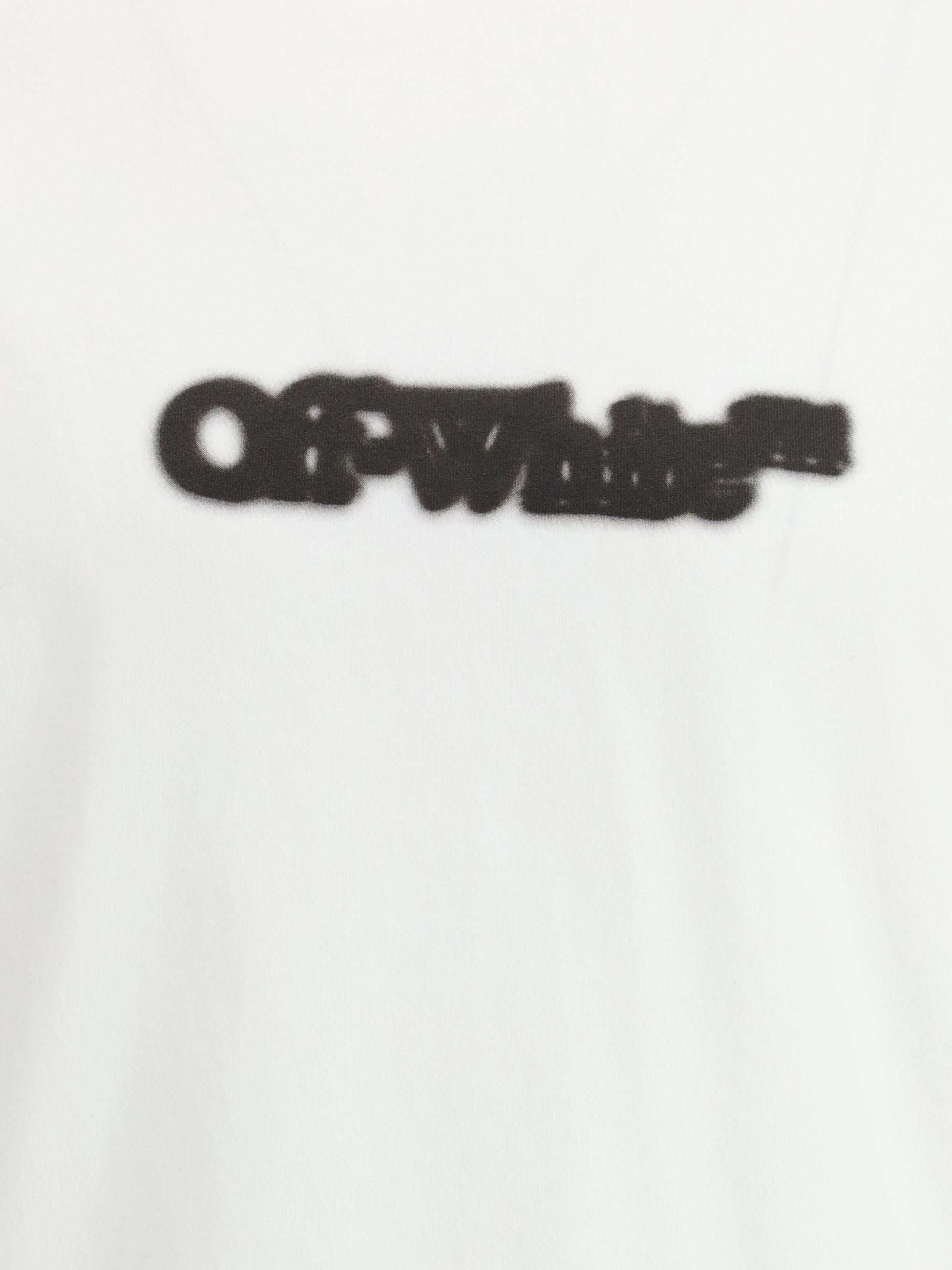 T-Shirt Bianca Logo e Stampa Retro Off-White