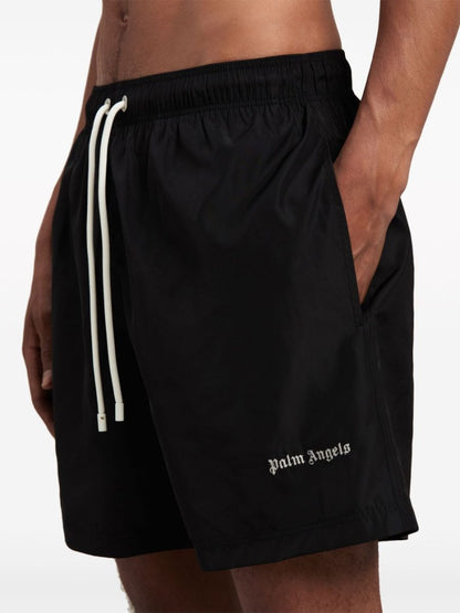 COSTUME NERO CON SCRITTA LOGO PALM ANGELS