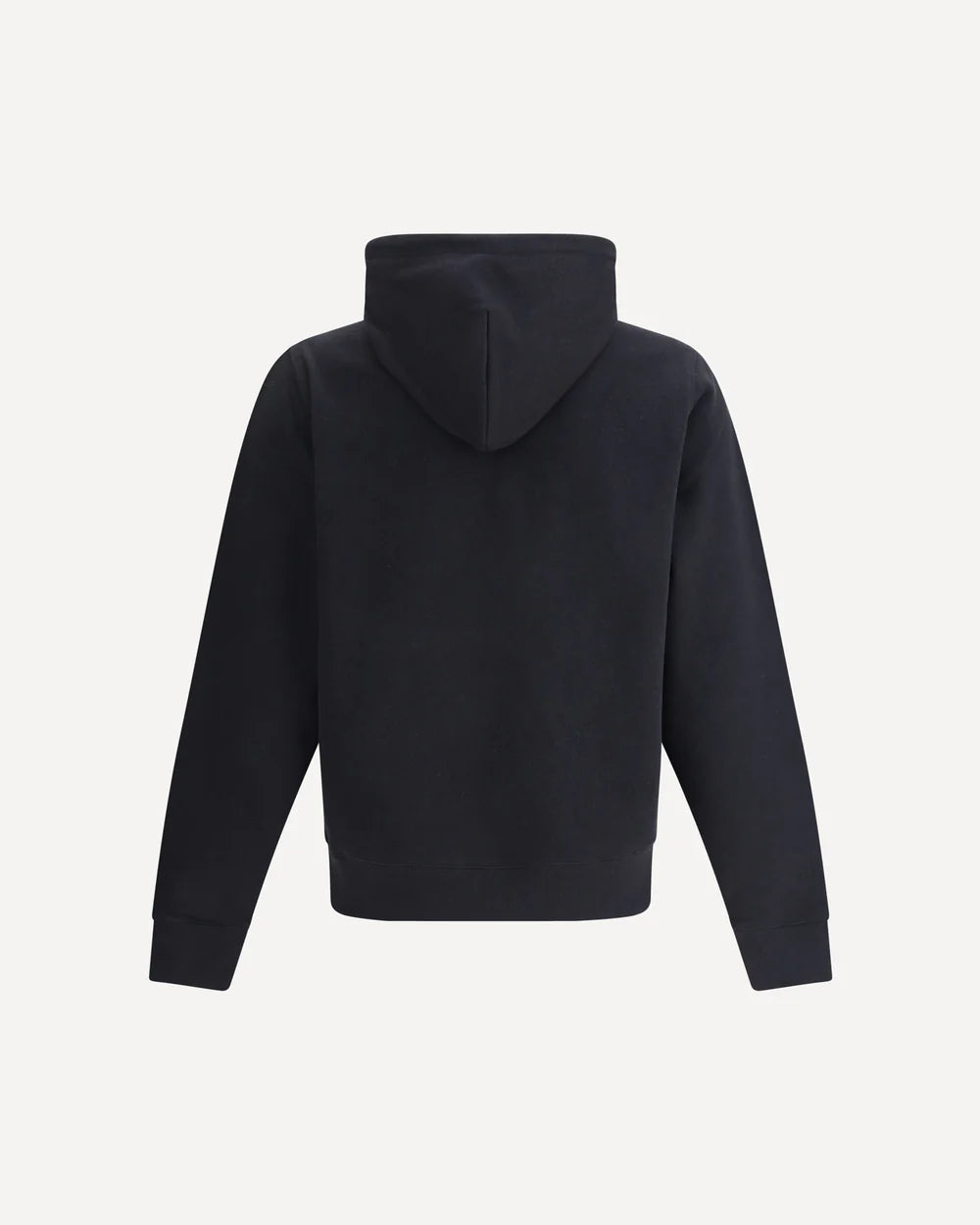 Felpa Nera con Cappuccio e Logo Burberry