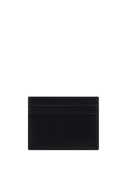 Portacarte Nero in Pelle con Scritta Logo Dolce e Gabbana