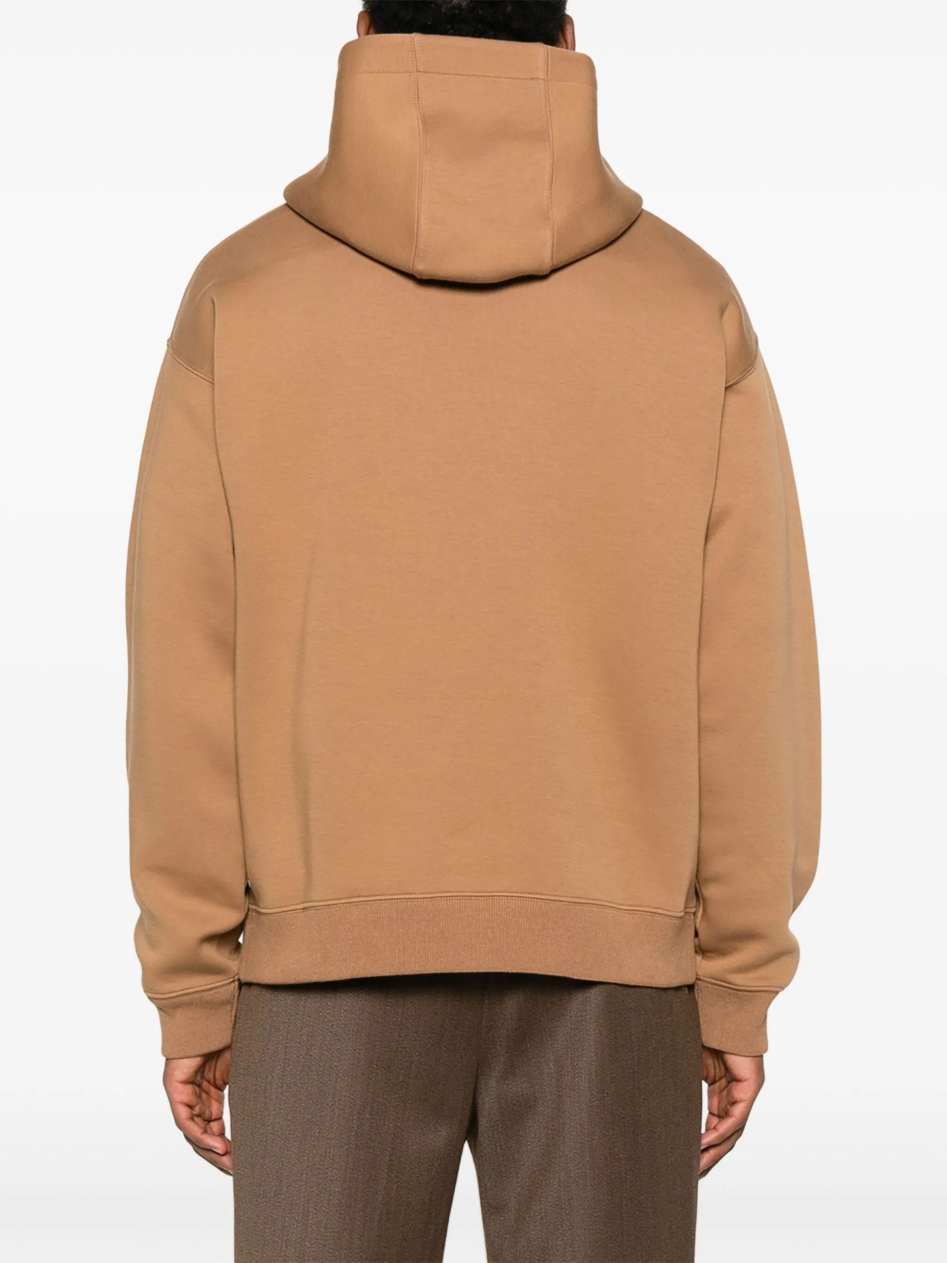 Felpa Beige con Cappuccio Logo FF Classic Fendi
