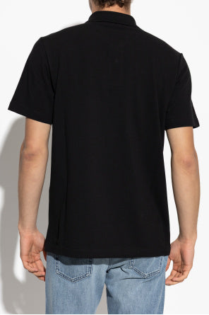 Polo Nera Logo Metallico FF Fintone Fendi