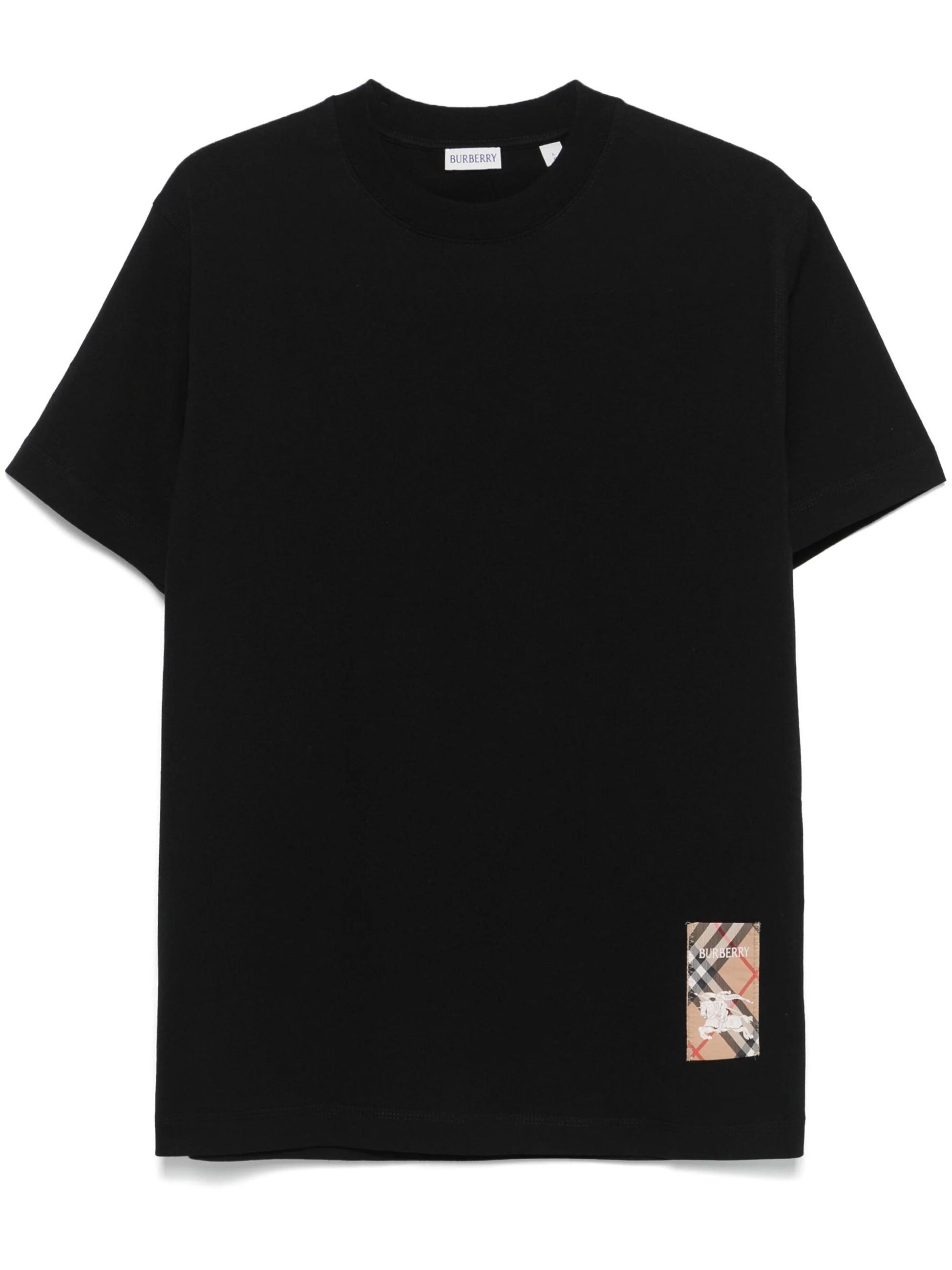 T-Shirt Nera Logo Burberry