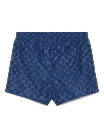 Costume Shorts Blu Logo All Over GG Gucci