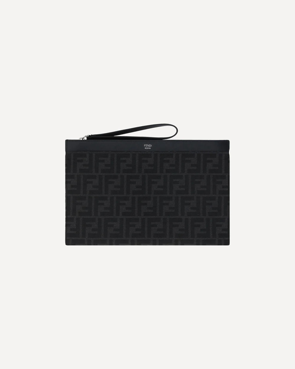 Pochette Nera Logo All Over FF Fendi