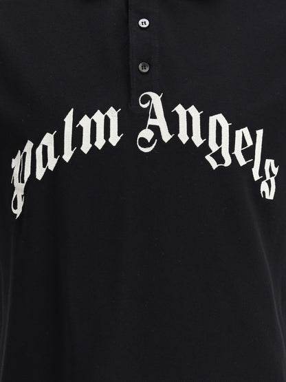 Polo Nera Logo Petto Palm Angels