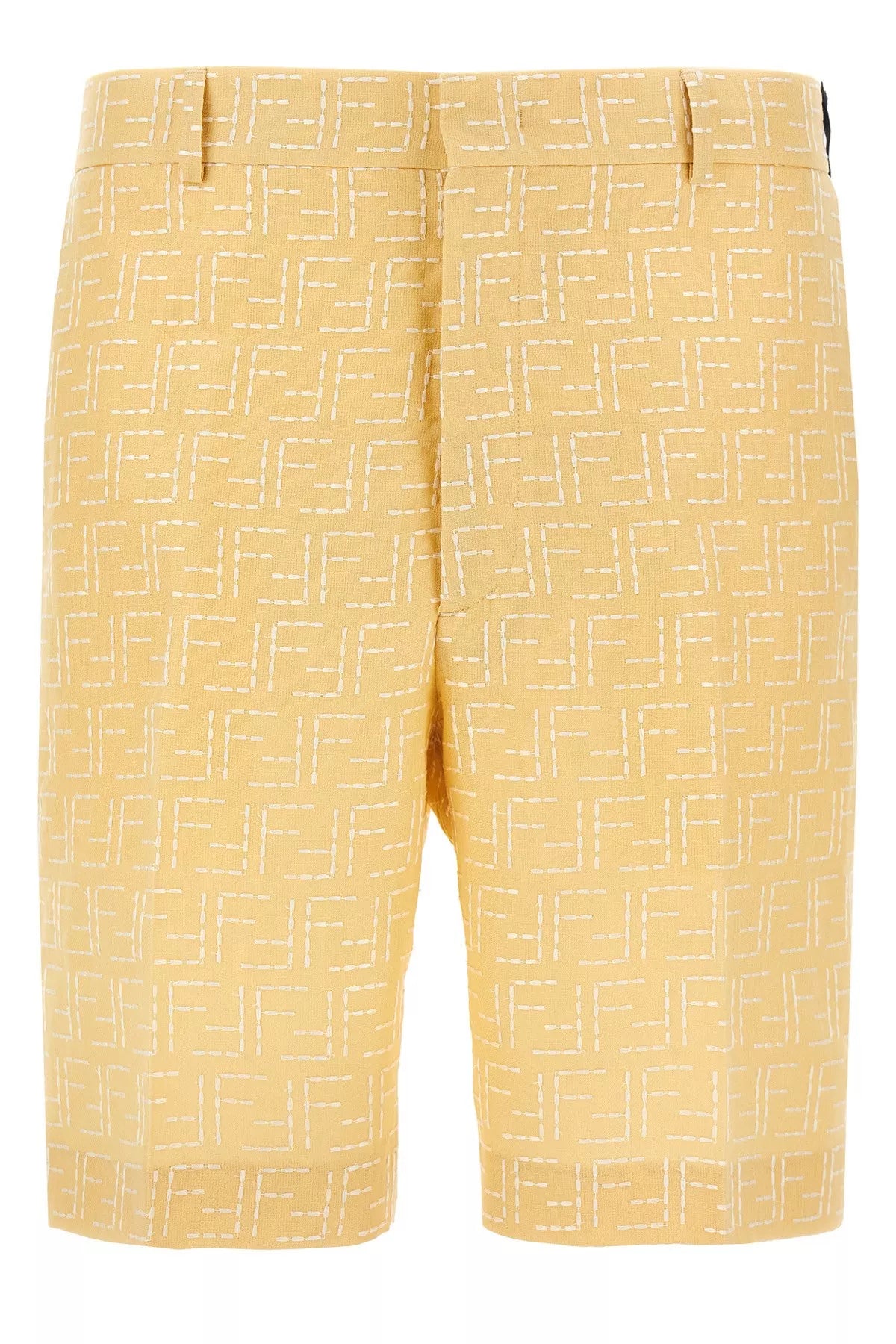 Shorts Giallo Logo All Over Fendi