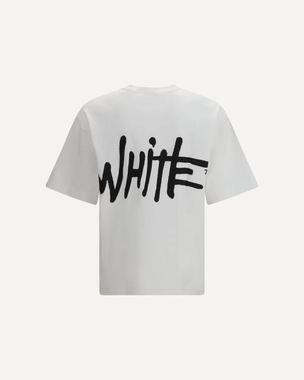 T-Shirt Bianca Scritta Grande Off-White