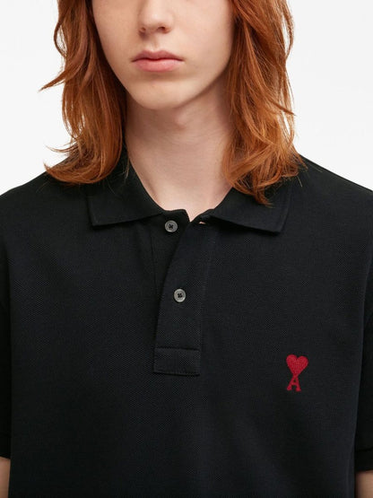 Polo Nera Cuore Rosso Ami Paris