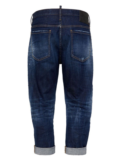 JEANS BLU DENIM CON RISVOLTO DSQUARED