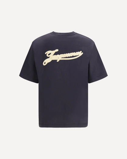 T-Shirt Grigia Le Torneo Scritta Retro Jacquemus