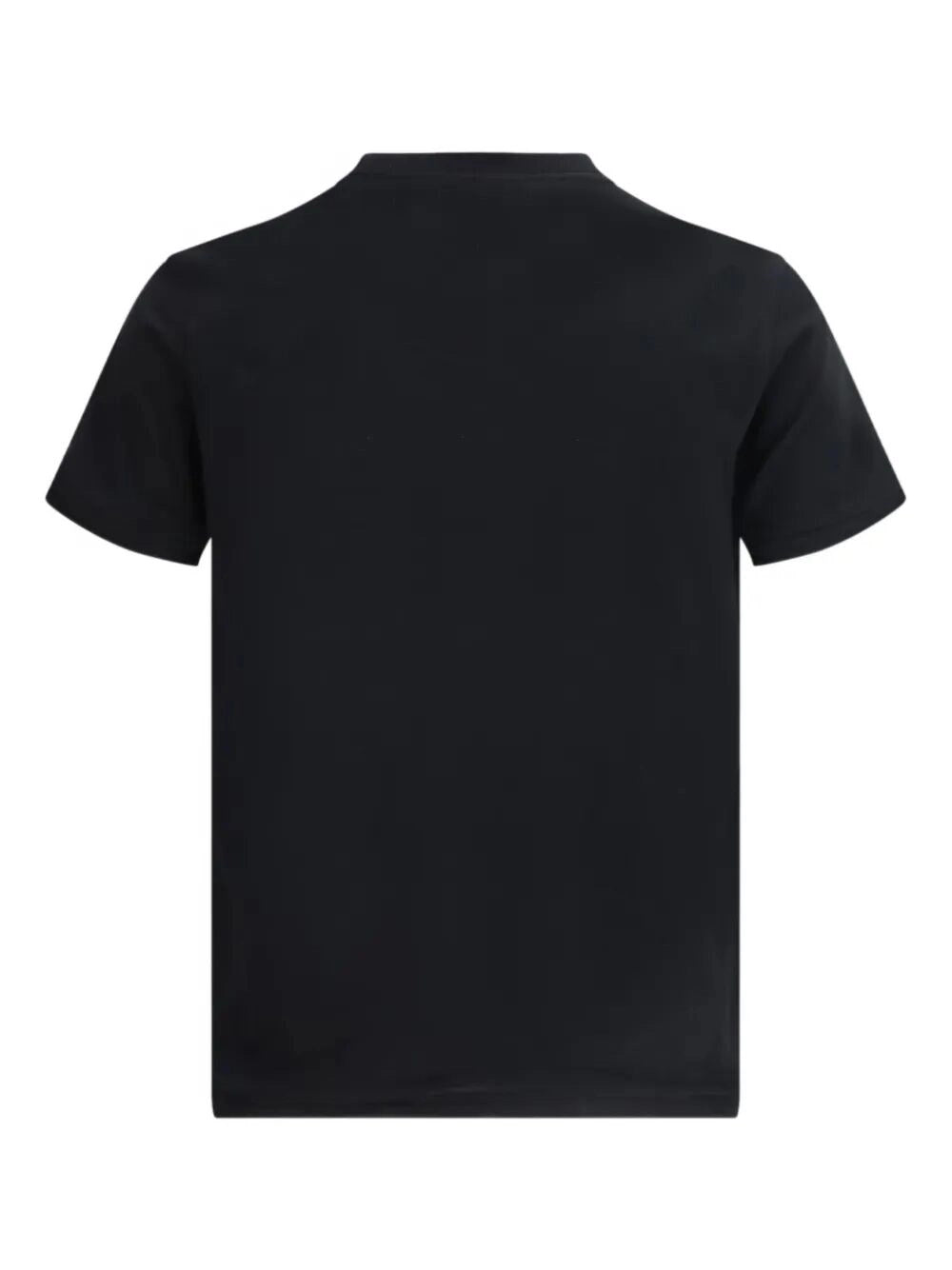 T-Shirt Nera Logo Petto Prada