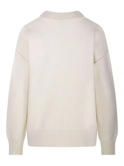 Cardigan Bianco Cuore Grande Nero Ami Paris