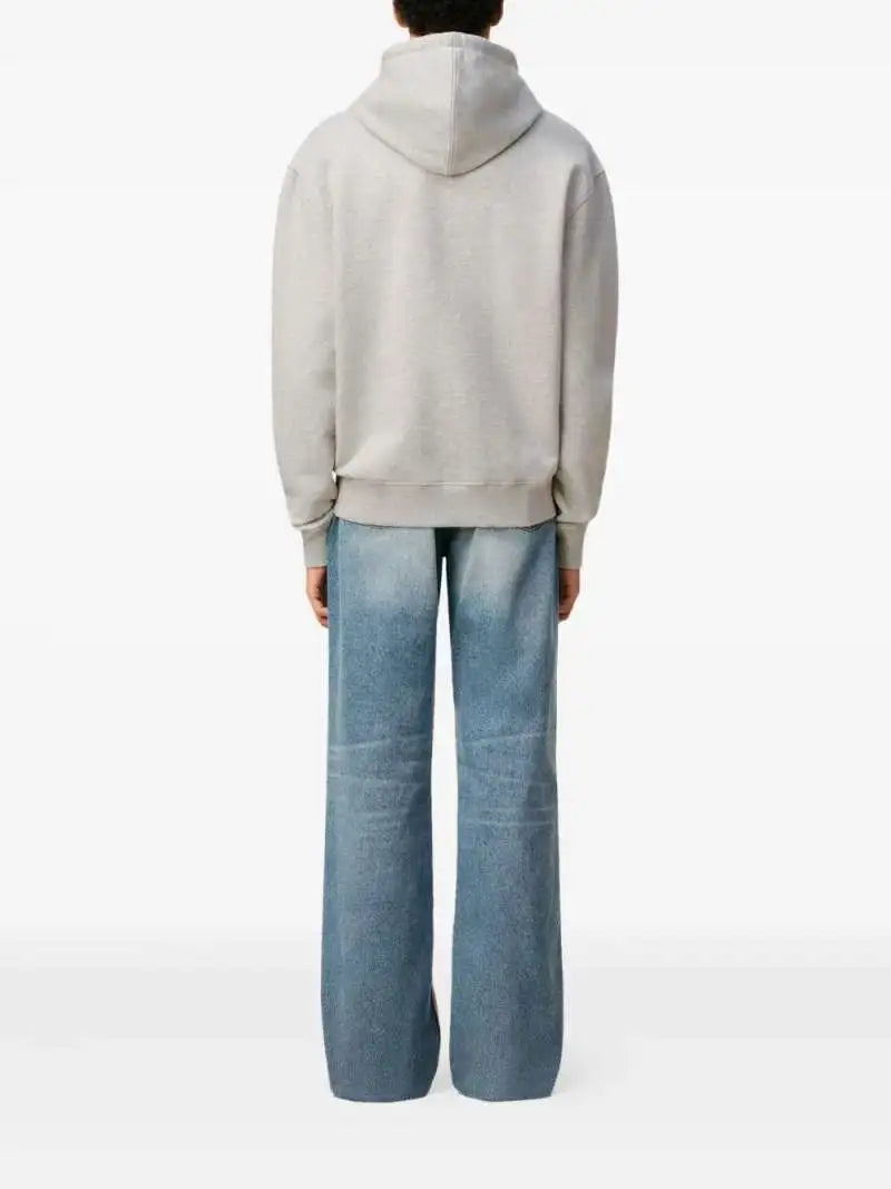 Felpa Grigia con Cappuccio e Cuore Ami Paris